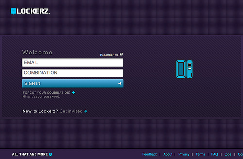 Lockerz sign in page